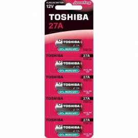 PACK DE 5 PILAS 12V TOSHIBA 27A/ 12V/ ALCALINAS
