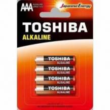 PACK DE 4 PILAS AAA TOSHIBA ALKALINE LR03/ 1.5V/ ALCALINAS