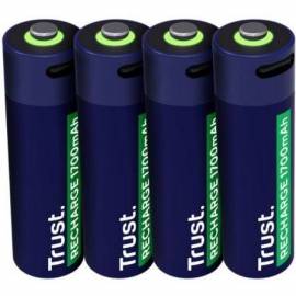 PACK DE 4 PILAS AA TRUST 25631/ RECARGABLES