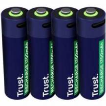 PACK DE 4 PILAS AA TRUST 25631/ RECARGABLES