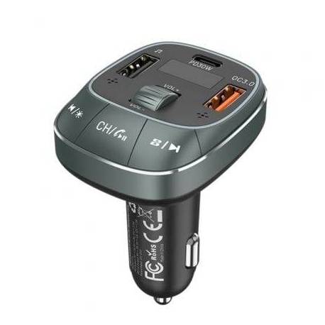 TRANSMISOR FM/ MP3/ BLUETOOTH VENTION FFLB0/ 1XUSB-TIPO C/ 2XUSB/ 30W