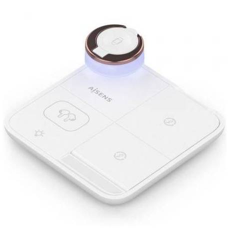 BASE DE CARGA INALÁMBRICA AISENS ASCH-15W4WC061-W/ 15W/ BLANCO