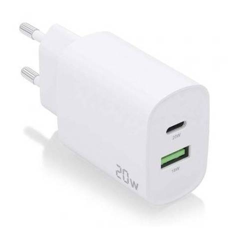 CARGADOR DE PARED AISENS A110-0754/ 1XUSB TIPO-C/ 1XUSB/ 20W