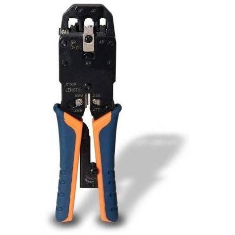 CRIMPADORA METÁLICA DE CARRACA AISENS A142-0311 PARA RJ10-RJ11-RJ12-RJ45