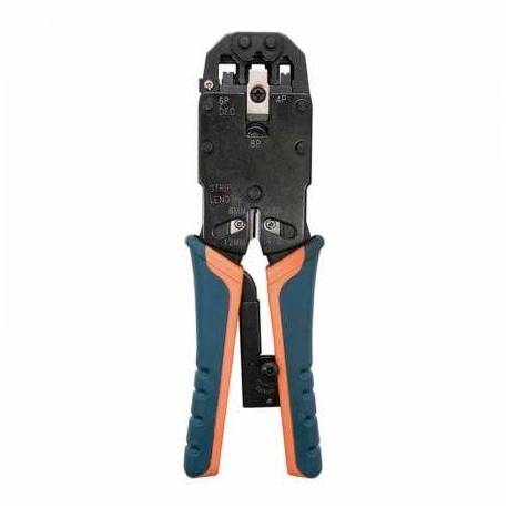 CRIMPADORA METÁLICA DE CARRACA NANOCABLE 10.31.0102 PARA RJ10-RJ11-RJ12-RJ45