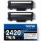 TÓNER ORIGINAL BROTHER TN2420TWIN MULTIPACK XL ALTA CAPACIDAD/ 2X NEGRO