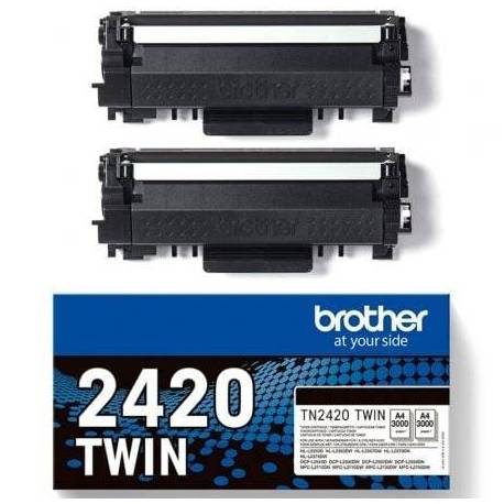 TÓNER ORIGINAL BROTHER TN2420TWIN MULTIPACK XL ALTA CAPACIDAD/ 2X NEGRO