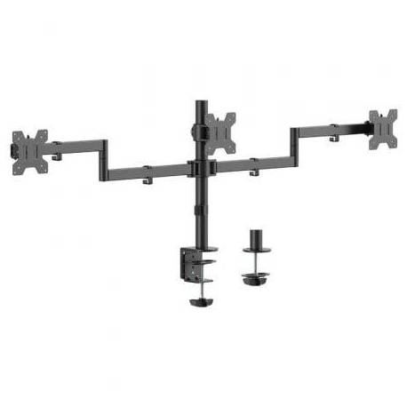 SOPORTE DE MESA PARA 3 MONITORES AISENS DT27TSR-281/ GIRATORIO/ INCLINABLE/ HASTA 10KG