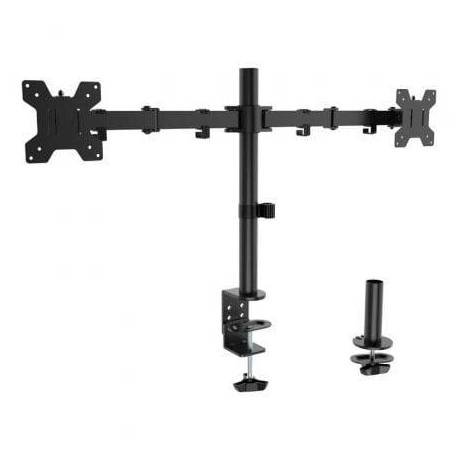 SOPORTE DE MESA PARA 2 MONITORES AISENS DT32TSR-279/ GIRATORIO/ INCLINABLE/ HASTA 10KG