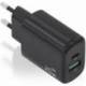 CARGADOR DE PARED GAN AISENS A110-0910/ 1XUSB TIPO-C/ 1XUSB/ 20W/ NEGRO