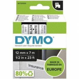 CINTA ROTULADORA ADHESIVA DE PLÁSTICO DYMO D1 45013/ PARA LABEL MANAGER/ 12MM X 7M/ NEGRA-BLANCA