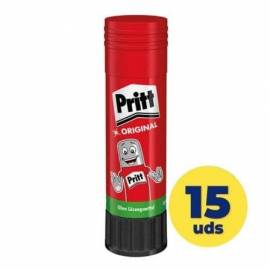 EXPOSITOR DE PEGAMENTO EN BARRA PRITT/ 43G/ 15 UNIDADES