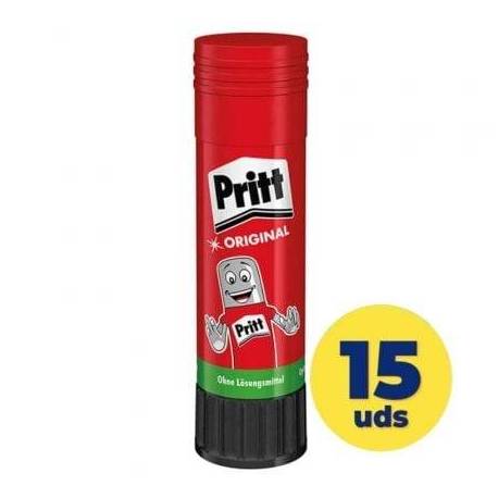 EXPOSITOR DE PEGAMENTO EN BARRA PRITT/ 43G/ 15 UNIDADES