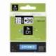 CINTA ROTULADORA ADHESIVA DE PLÁSTICO DYMO D1 40913/ PARA LABEL MANAGER/ 9MM X 7M/ NEGRA-BLANCA