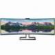 MONITOR PROFESIONAL ULTRAPANORÁMICO CURVO PHILIPS 499P9H 48.8'/ DUAL QHD/ WEBCAM/ MULTIMEDIA/ REGULABLE EN ALTURA/ NEGRO