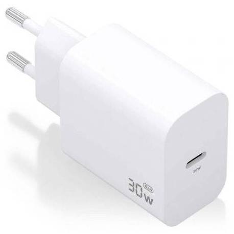 CARGADOR DE PARED GAN AISENS A110-0940/ 1XUSB TIPO-C/ 30W/ BLANCO