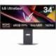 MONITOR GAMING ULTRAPARONÁMICO CURVO LG ULTRAGEAR 34G600A-B 34'/ WQHD/ MULTIMEDIA/ 5MS/ 160HZ/ VA/ REGULABLE EN ALTURA/ NEGRO
