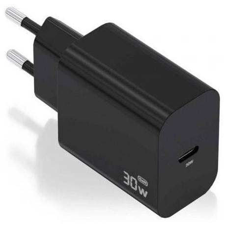 CARGADOR DE PARED GAN AISENS A110-0941/ 1XUSB TIPO-C/ 30W/ NEGRO