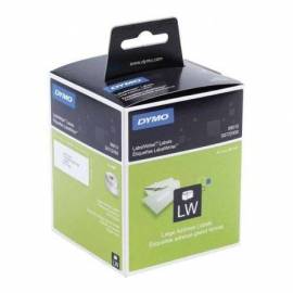 ETIQUETAS ADHESIVAS EN ROLLO DYMO 99012/ 89 X 36MM/ 260 X 2 UDS