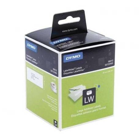 ETIQUETAS ADHESIVAS EN ROLLO DYMO 99012/ 89 X 36MM/ 260 X 2 UDS