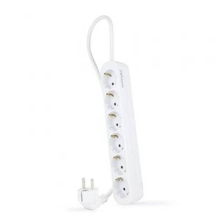 REGLETA NANOCABLE 10.37.0006-NS/ 6 TOMAS DE CORRIENTE/ CABLE 1.4M/ BLANCA