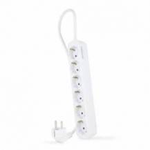 REGLETA NANOCABLE 10.37.0006-NS/ 6 TOMAS DE CORRIENTE/ CABLE 1.4M/ BLANCA