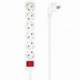 REGLETA CON INTERRUPTOR AISENS A154-0535/ 6 TOMAS DE CORRIENTE/ CABLE 1.4M/ BLANCO