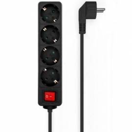 REGLETA CON INTERRUPTOR AISENS A154-0650/ 4 TOMAS DE CORRIENTE/ CABLE 1.4M/ NEGRO