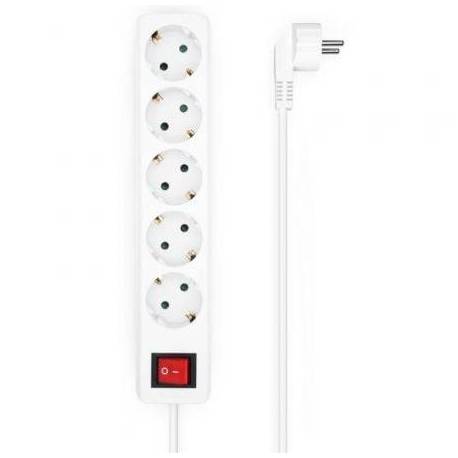 REGLETA CON INTERRUPTOR AISENS A154-0651/ 5 TOMAS DE CORRIENTE/ CABLE 1.4M/ BLANCO
