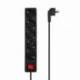 REGLETA CON INTERRUPTOR AISENS A154-0652/ 5 TOMAS DE CORRIENTE/ CABLE 1.4M/ NEGRO