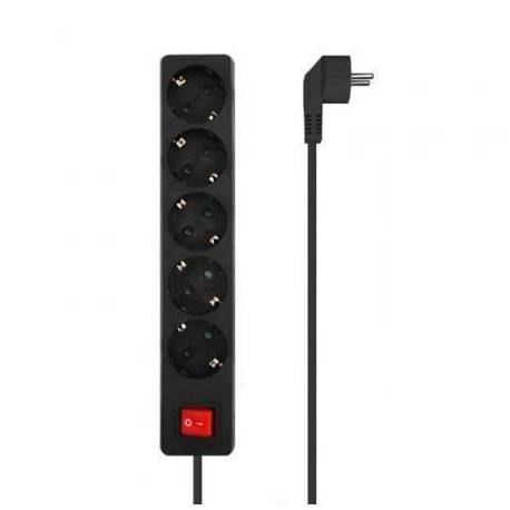 REGLETA CON INTERRUPTOR AISENS A154-0652/ 5 TOMAS DE CORRIENTE/ CABLE 1.4M/ NEGRO