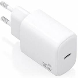 CARGADOR DE PARED GAN AISENS A110-0975/ 1XUSB TIPO-C/ 30W/ BLANCO