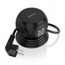 REGLETA CON INTERRUPTOR AISENS ASPS-2A2C05-BK/ 3 TOMAS DE CORRIENTE/ 2 USB TIPO-C/ 2 USB/ CABLE 1.4M/ NEGRO