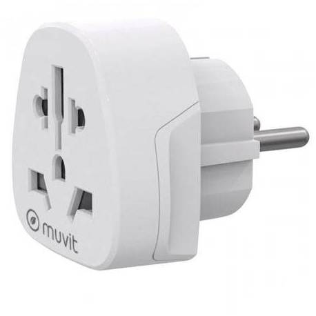 ENCHUFE UNIVERSAL MUVIT FOR CHANGE MCADP0007/ 1 TOMA DE CORRIENTE/ BLANCO