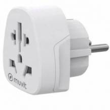 ENCHUFE UNIVERSAL MUVIT FOR CHANGE MCADP0007/ 1 TOMA DE CORRIENTE/ BLANCO