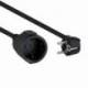 CABLE ALARGADOR DE CORRIENTE NANOCABLE 10.22.0603-BK/ SCHUKO HEMBRA - SCHUKO MACHO/ 3M/ NEGRO