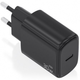 CARGADOR DE PARED GAN AISENS A110-0976/ 1XUSB TIPO-C/ 30W/ NEGRO