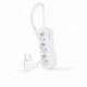 REGLETA NANOCABLE 10.38.0003-NS/ 3 TOMAS DE CORRIENTE/ CABLE 1.4M/ BLANCA