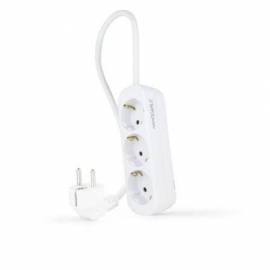 REGLETA NANOCABLE 10.38.0003-NS/ 3 TOMAS DE CORRIENTE/ CABLE 1.4M/ BLANCA