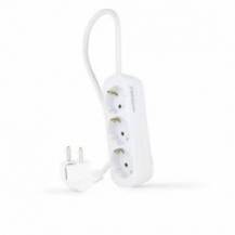 REGLETA NANOCABLE 10.38.0003-NS/ 3 TOMAS DE CORRIENTE/ CABLE 1.4M/ BLANCA