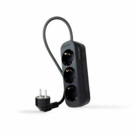 REGLETA NANOCABLE 10.38.0003-NS-BK/ 3 TOMAS DE CORRIENTE/ CABLE 1.4M/ NEGRA