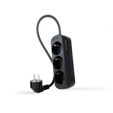REGLETA NANOCABLE 10.38.0003-NS-BK/ 3 TOMAS DE CORRIENTE/ CABLE 1.4M/ NEGRA