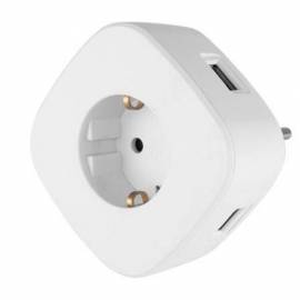 ENCHUFE ORBEGOZO EN 1500/ 1 TOMA SCHUKO/ 3 TOMAS USB