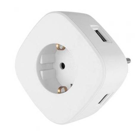 ENCHUFE ORBEGOZO EN 1500/ 1 TOMA SCHUKO/ 3 TOMAS USB