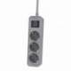 REGLETA CON INTERRUPTOR PHILIPS CHP2134G/ 3 TOMAS DE CORRIENTE/ CABLE 1.5M/ GRIS