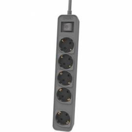 REGLETA CON INTERRUPTOR PHILIPS CHP2154G/12 5 TOMAS DE CORRIENTE/ CABLE 1.5M/ GRIS