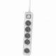 REGLETA CON INTERRUPTOR PHILIPS CHP2154W/12/ 5 TOMAS DE CORRIENTE/ CABLE 1.5M/ BLANCO