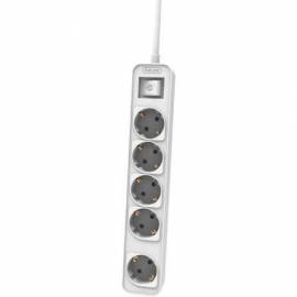 REGLETA CON INTERRUPTOR PHILIPS CHP2154W/12/ 5 TOMAS DE CORRIENTE/ CABLE 1.5M/ BLANCO