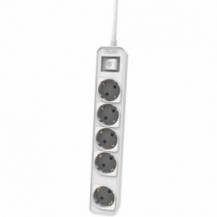 REGLETA CON INTERRUPTOR PHILIPS CHP2154W/12/ 5 TOMAS DE CORRIENTE/ CABLE 1.5M/ BLANCO