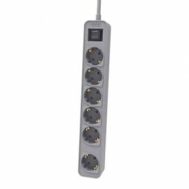 REGLETA CON INTERRUPTOR PHILIPS CHP2164G/10/ 6 TOMAS DE CORRIENTE/ CABLE 1.5M/ GRIS